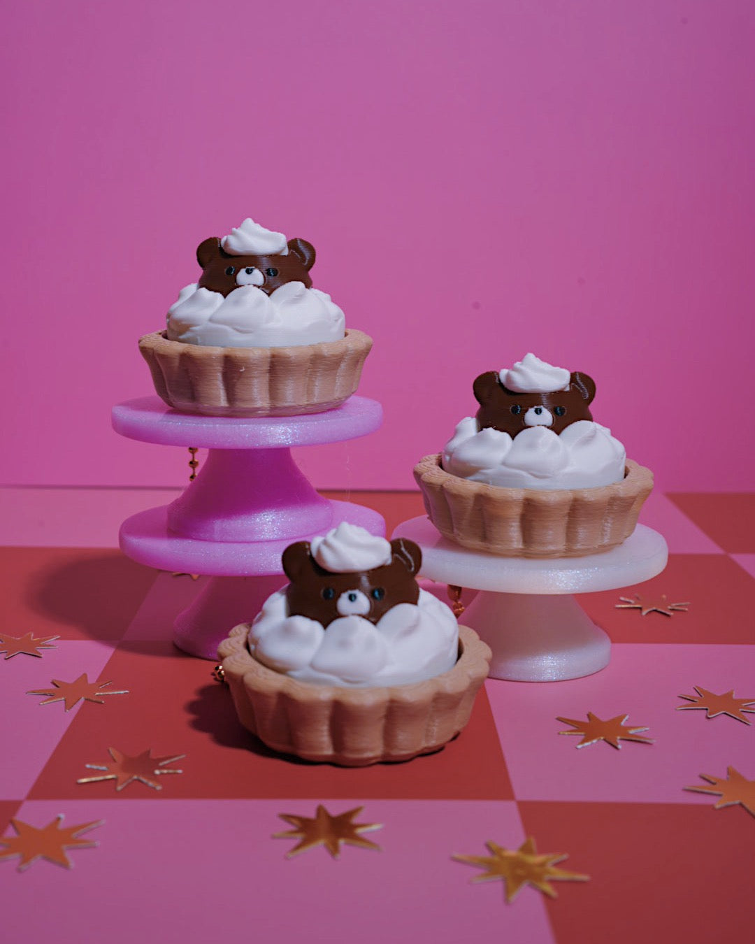Beary Tart Clicker Keychain