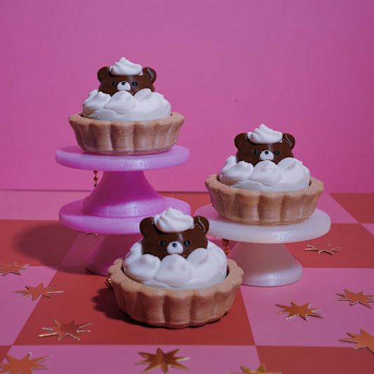 Beary Tart Clicker Keychain