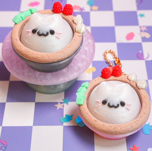 Kitty Tart Clicker Keychain