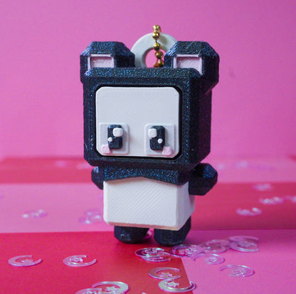 Pixel Panda Clicker Keychain