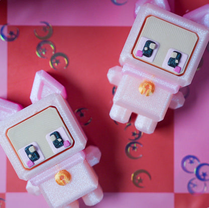 Pixel Kitty Cat Clicker Keychain