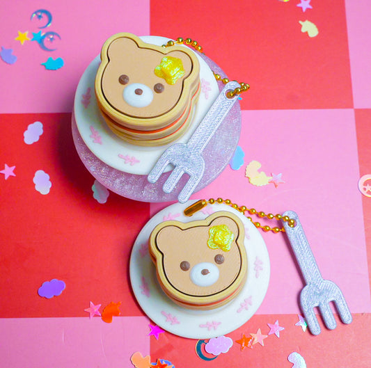 Bear Pancake Clicker Keychain