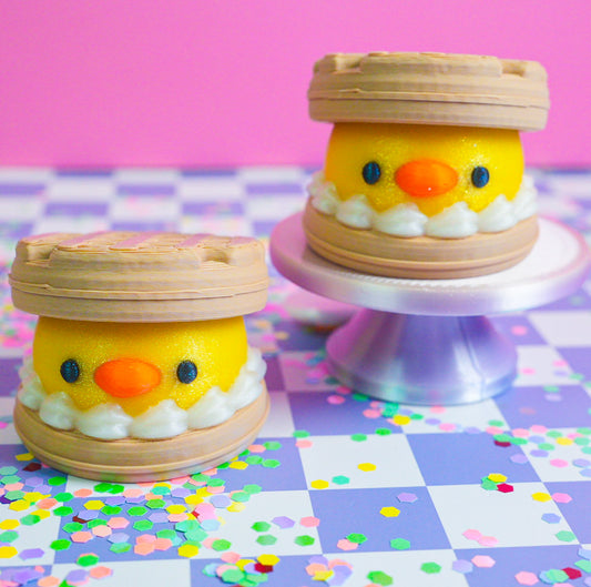 Waffle Chickie Clicker Keychain