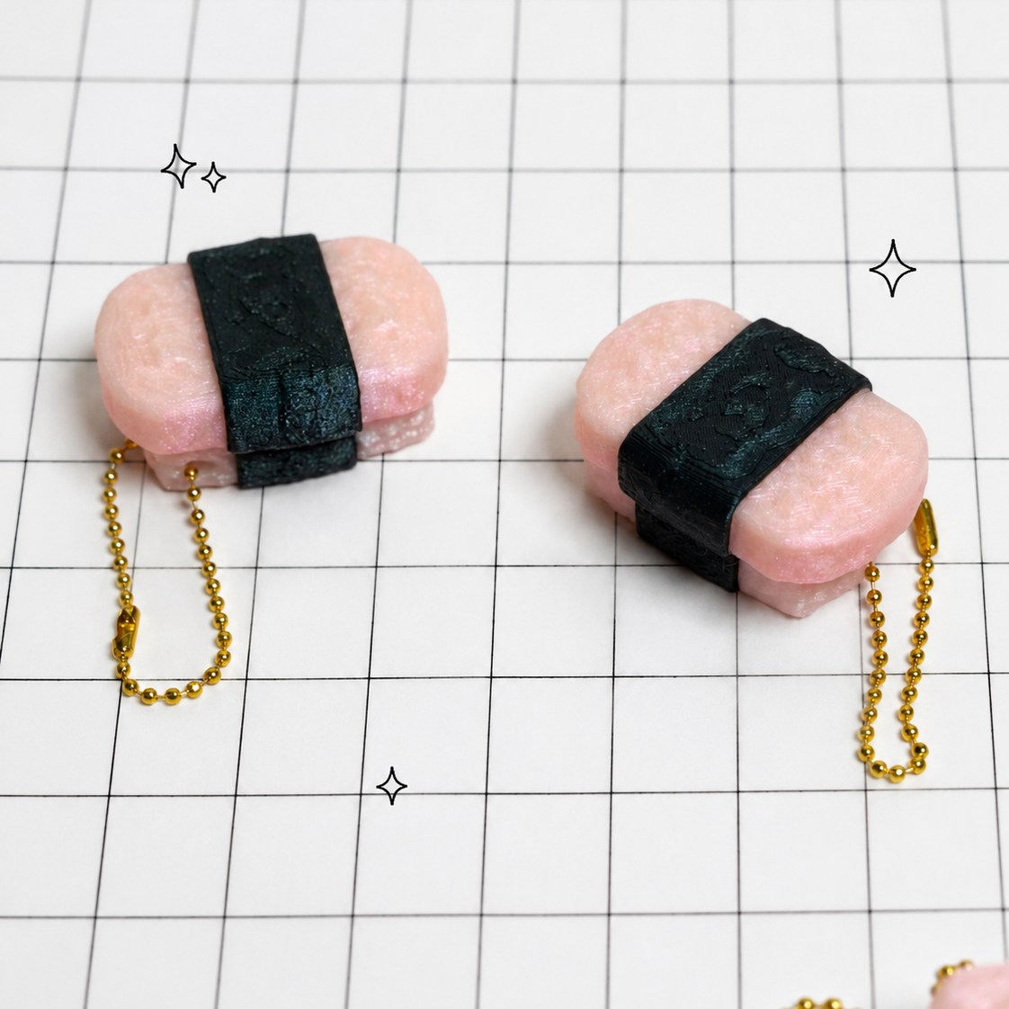 Spam Musubi Clicker Keychain