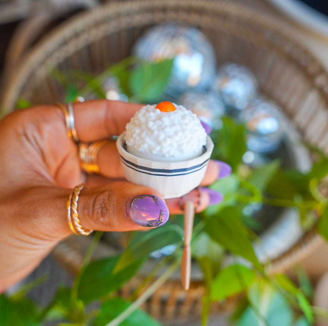 Rice & Eggs Clicker Keychain