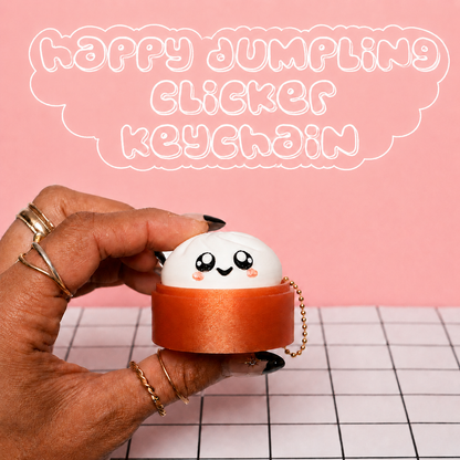 Happy Dumpling Clicker Keychain