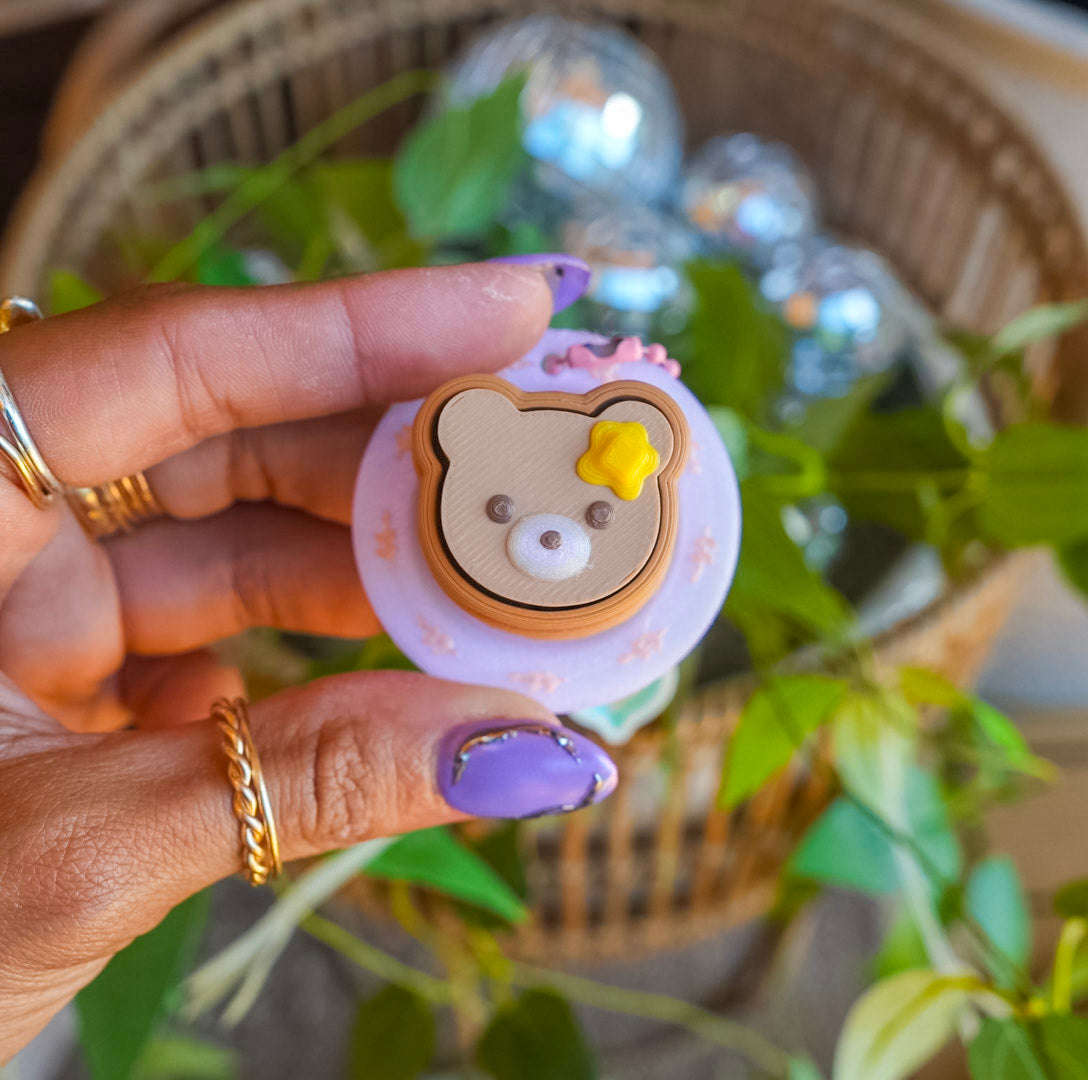 Bear Pancake Clicker Keychain