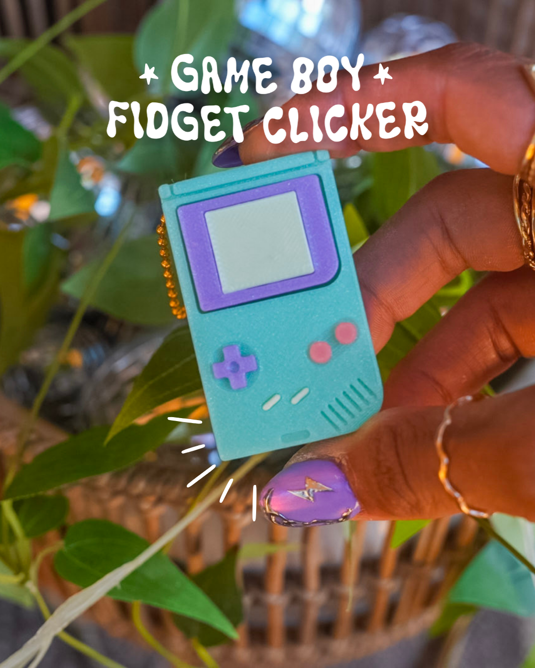 Game Boy Clicker Keychain