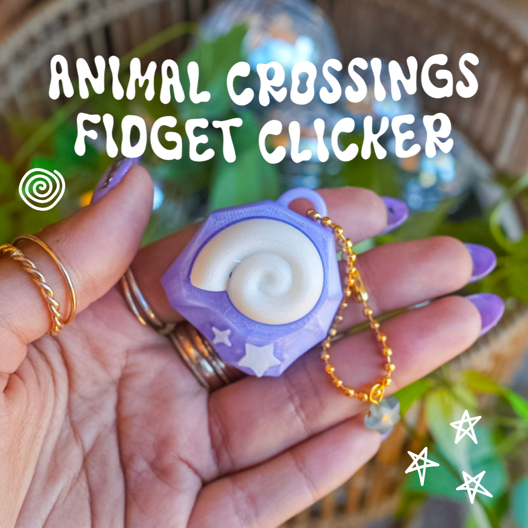 Animal Crossings Fossil Clicker Keychain